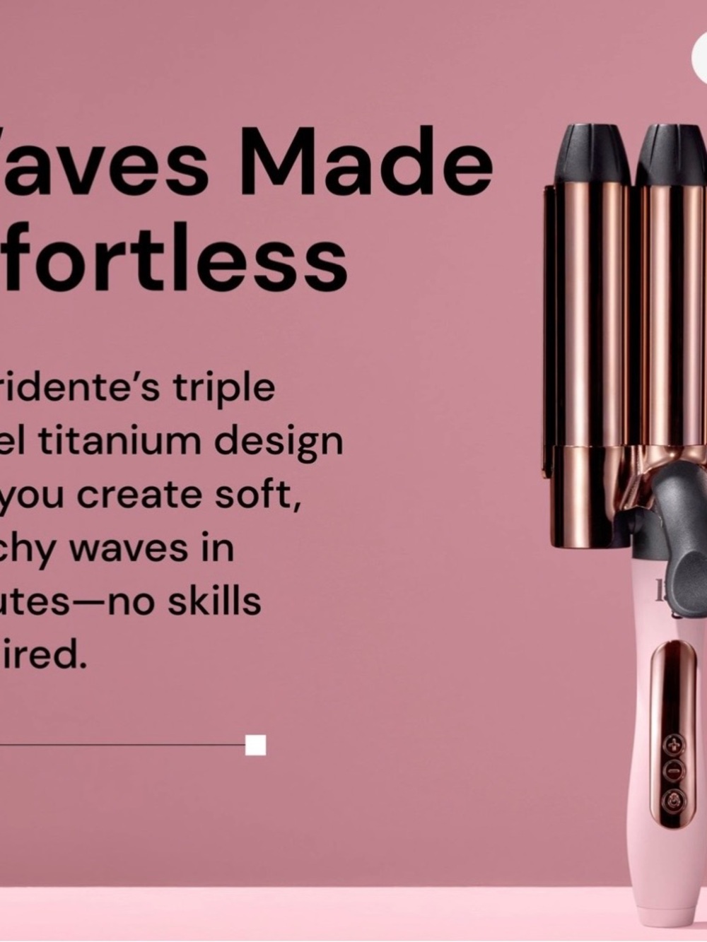 Lange Triple Barrel Waver in Rose Gold and Pink